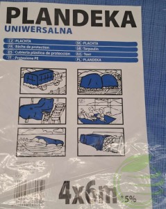 PLANDEKA UNIWERSALNA 4x6m NIEBIESKA