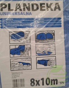 PLANDEKA UNIWERSALNA 8x10m NIEBIESKA